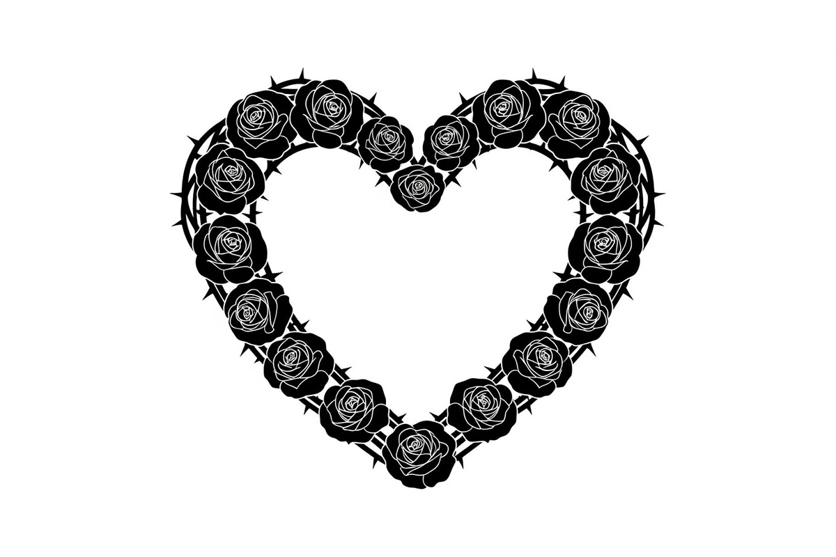 Floral Heart Wreath SVG Bundle, an Illustration by Gaye Art (Photo 8 of 31)