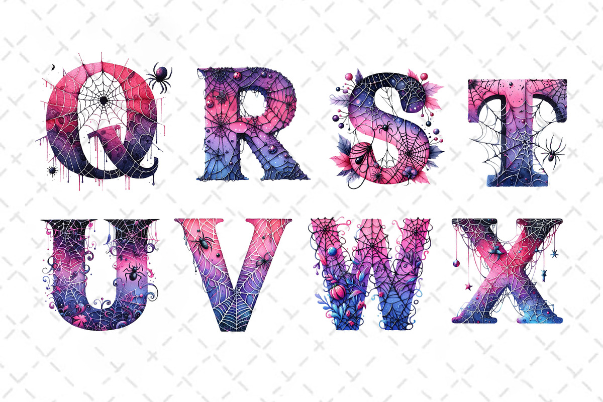 Spiderweb Doodle Letters Sublimation, a Work Illustration by Dream Creation (Photo 5 of 6)