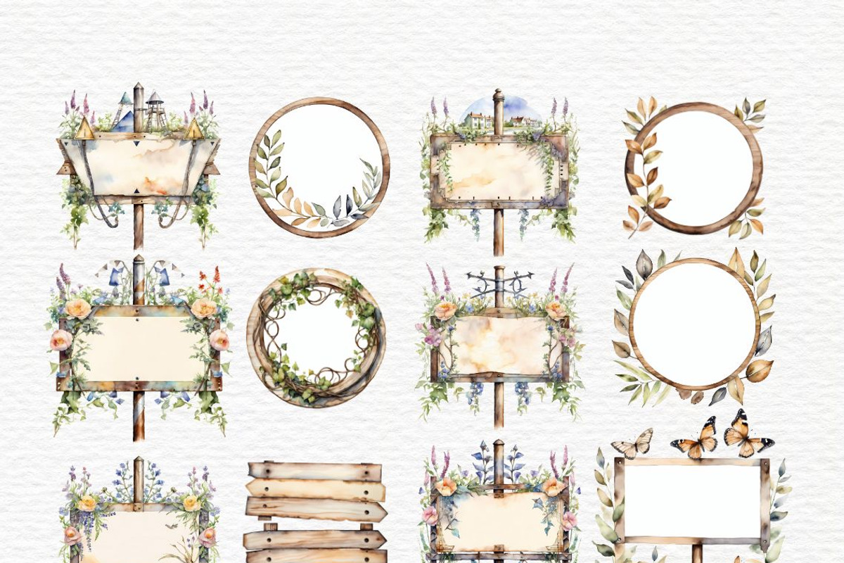 Wooden garden sign clipart, an Object Graphic by Invite to Clipart (Photo 3 of 7)
