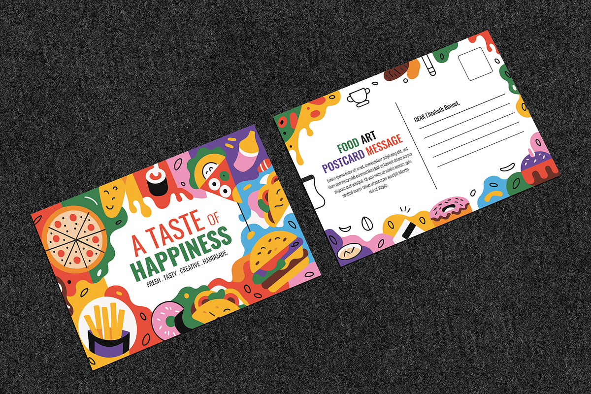 Modern Food Postcard Layout, a Card Template by MightyDesign (Photo 1 of 6)