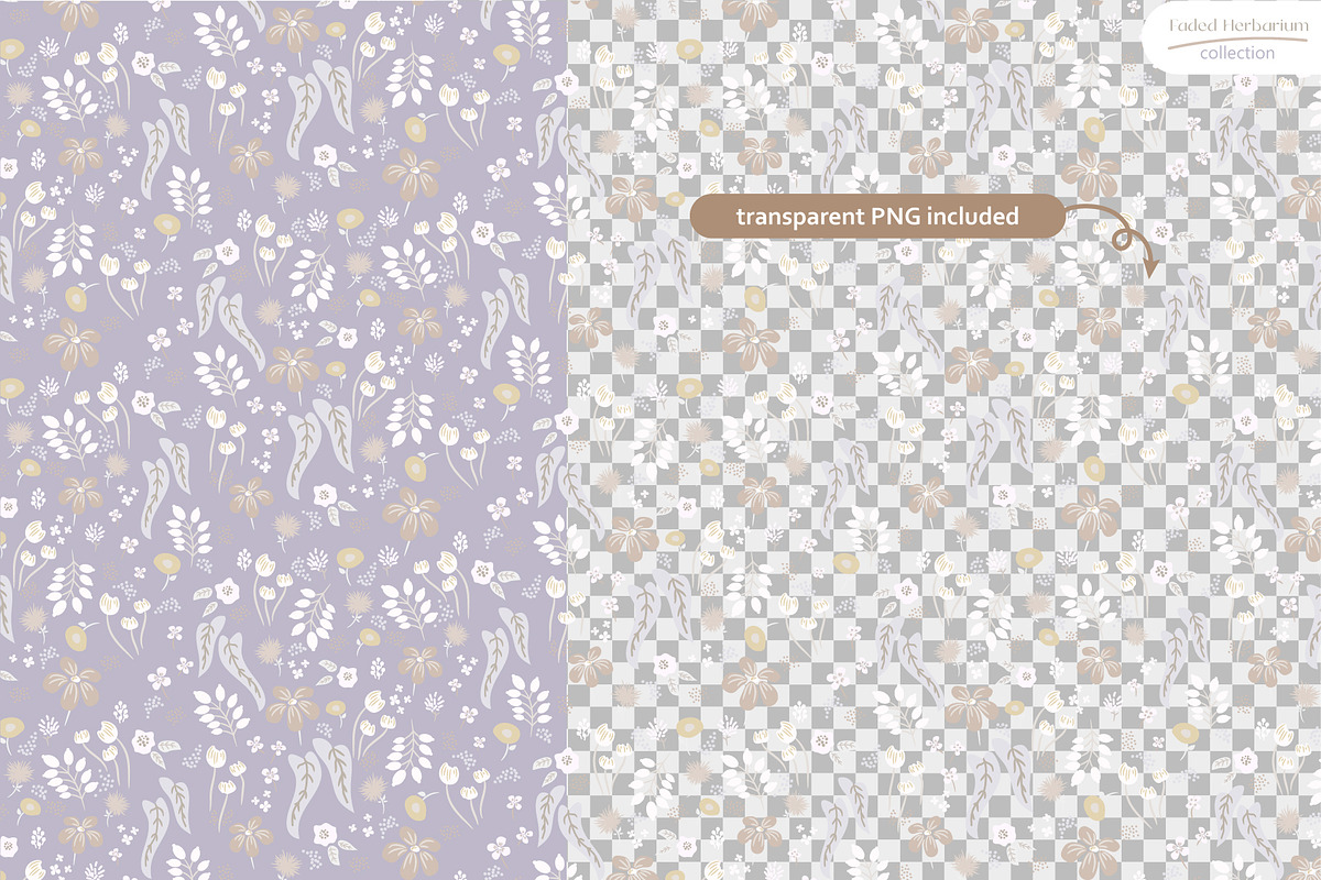 Faded Herbarium – Seamless Patterns, a Pattern Graphic by InaCorart (Photo 5 of 10)