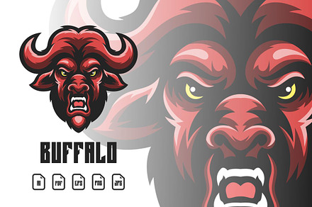 Buffalo Mascot Logo