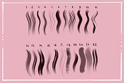 22 hair brushes for Procreate, a Brushes & More by Bluesssatan (Thumbnail 3 of 3)