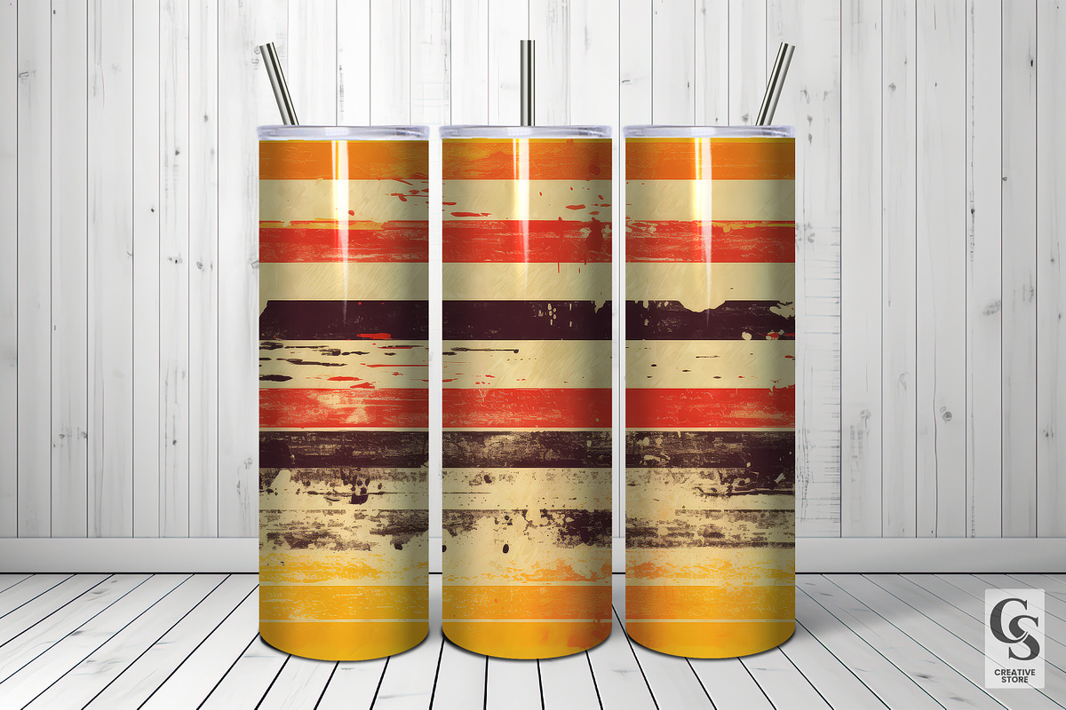 Sunset Grunge Stripes Digital Papers, a Pattern Graphic by Creative Store (Photo 2 of 4)