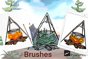 Camping Digital Stamps, a Graphic by Favorites_Art (Thumbnail 3 of 16)