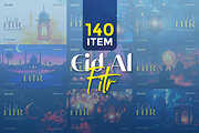Eid al-Fitr Social Media Banner Post, a Social Media Template by gstudiovect21 (Thumbnail 1 of 3)