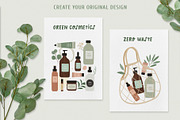 Organic Cosmetic. Bottle Plants, a Healthcare Illustration by ms Julia Nova (Thumbnail 2 of 7)