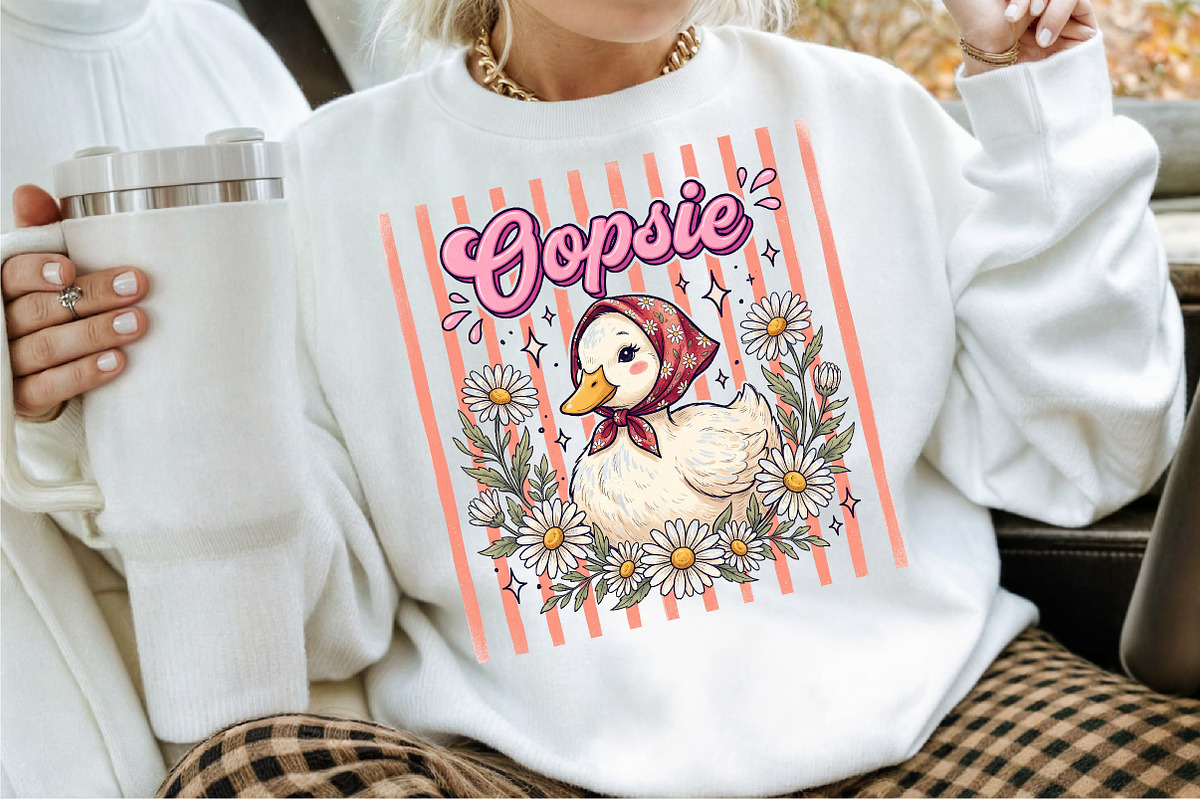 Cute Duck Daisy Vintage PNG, a Work Illustration by Sublimation Artist (Photo 2 of 9)