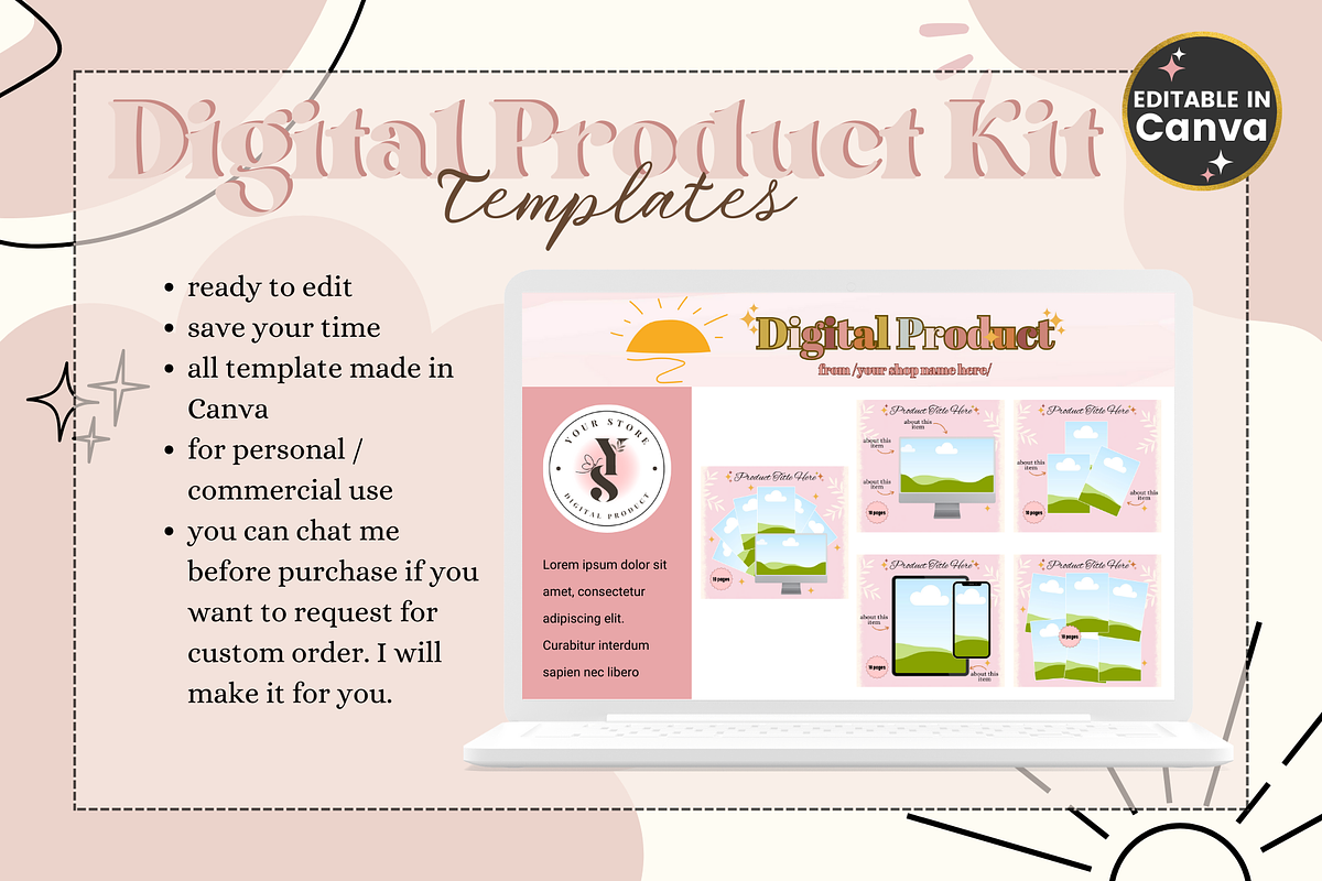 Digital Product Kit Templates, a Templates & Theme by bellaROSEworkshop (Photo 9 of 10)