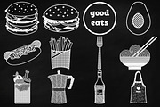 Chalk Savory Food Doodles Clip Art, a Food Illustration by FrankiesDaughtersDesign (Thumbnail 4 of 6)