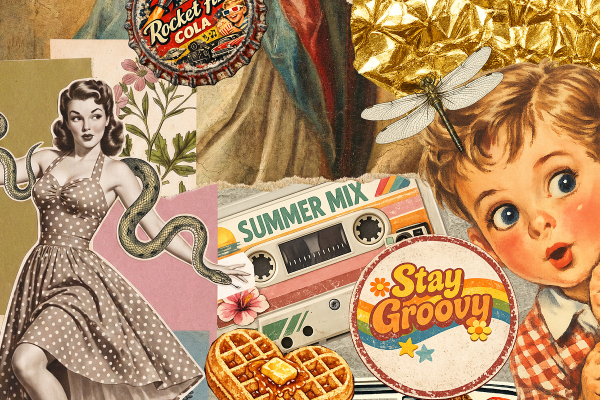 Vintage Creative Collage Kit 400+, an Object Graphic by DreamoraArt (Photo 6 of 18)
