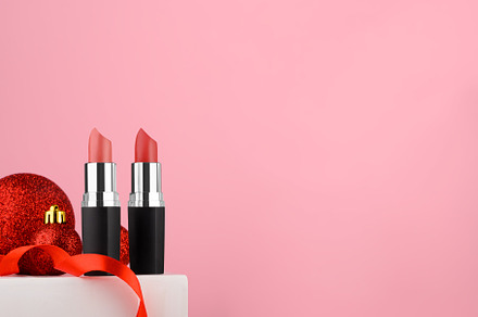Gift lipstick on podium