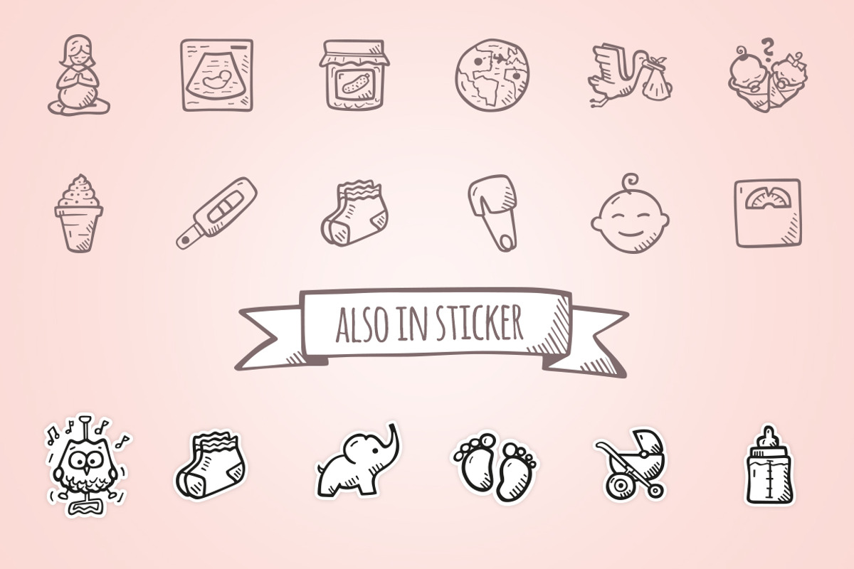 Baby Shower - Hand Drawn Icons, an Icon by Good Stuff No Nonsense (Photo 7 of 7)