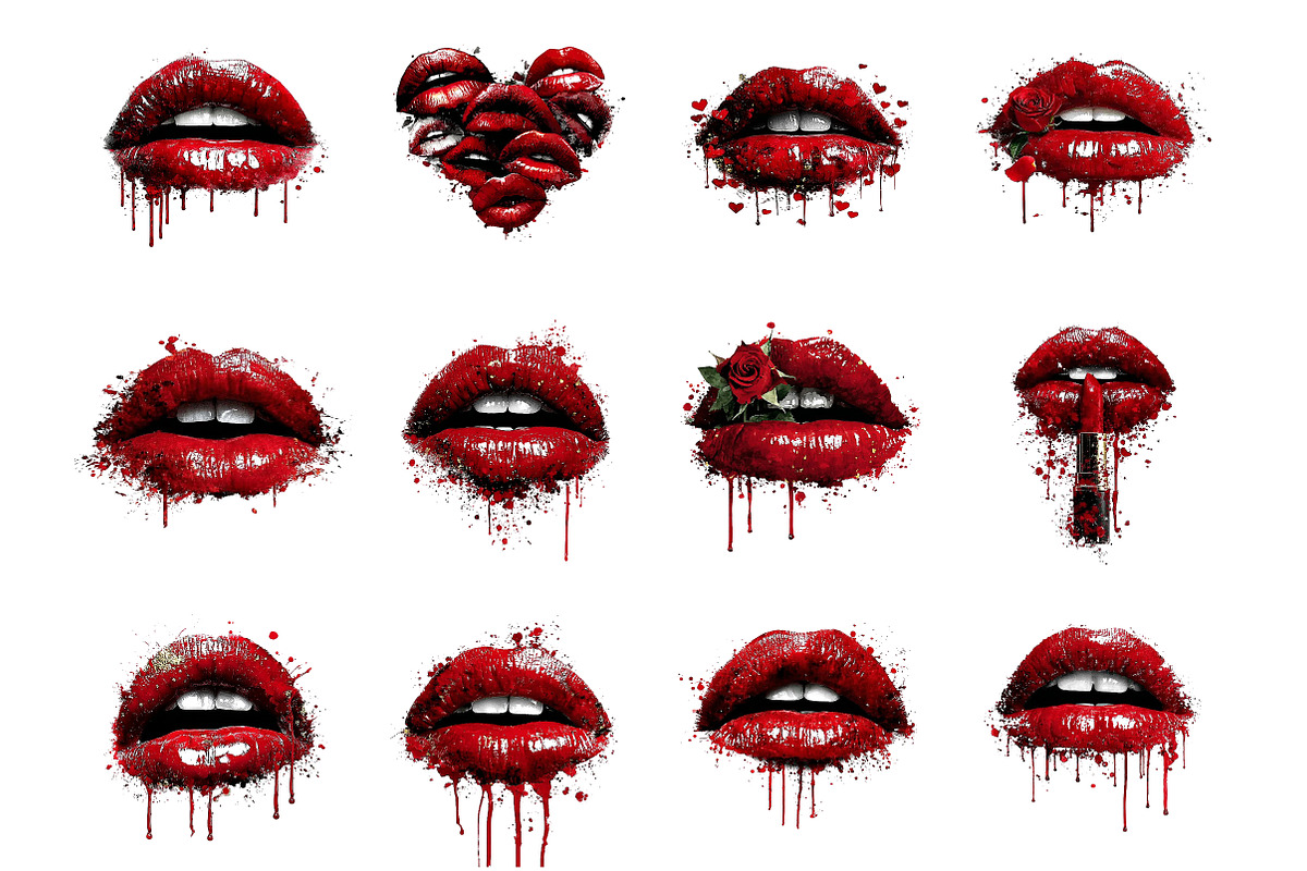 Lip Print Valentine's Day Sublimatio, an Illustration by DreamArtGraphic (Photo 4 of 4)