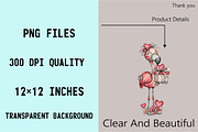 Whimsical Valentine Flamingo Clipart, an Illustration by SVGArt (Thumbnail 3 of 8)