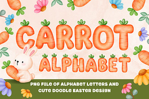 PNG File of Carrot Alphabet Collecti, an Illustration by Fox7 By Rattana