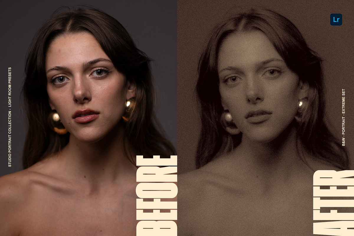 OldSchool Studio Portrait LR Presets, a Preset Add-On by Lumière Noire Studio (Photo 3 of 6)