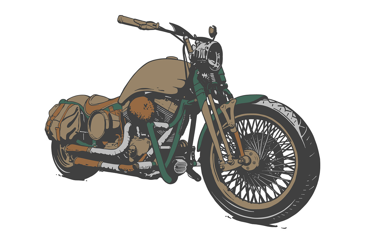 Vintage Custom Motorcicles, an Object Illustration by illusign (Photo 5 of 7)