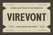 Virevont, a Serif Font by graphicook (Thumbnail 1 of 10)