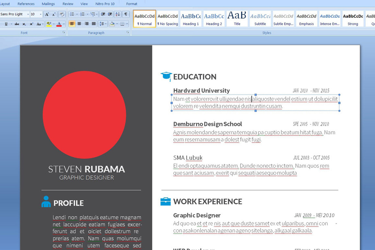 Resume/CV + Cover Letter, a Resume Template by vanroem (Photo 7 of 7)