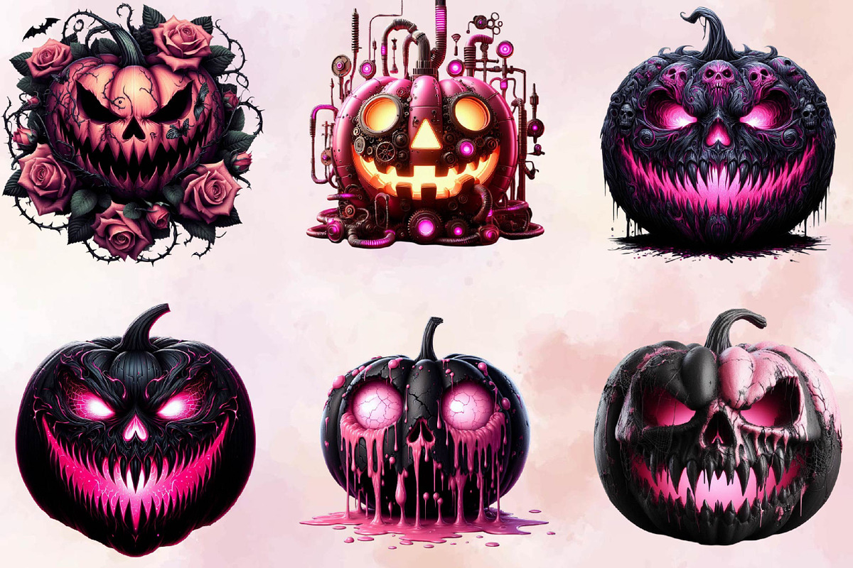 Creepy Black and Pink Halloween Pump, an Illustration by SVGArt (Photo 2 of 8)