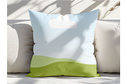 Living Room Square Pillow Mockup, a Household Mockup by NoemieDesigns (Thumbnail 2 of 11)