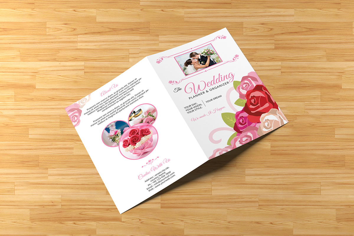 Wedding Planner Bi-Fold Brochure, a Brochure Template by Rimana_Templatehive (Photo 1 of 4)