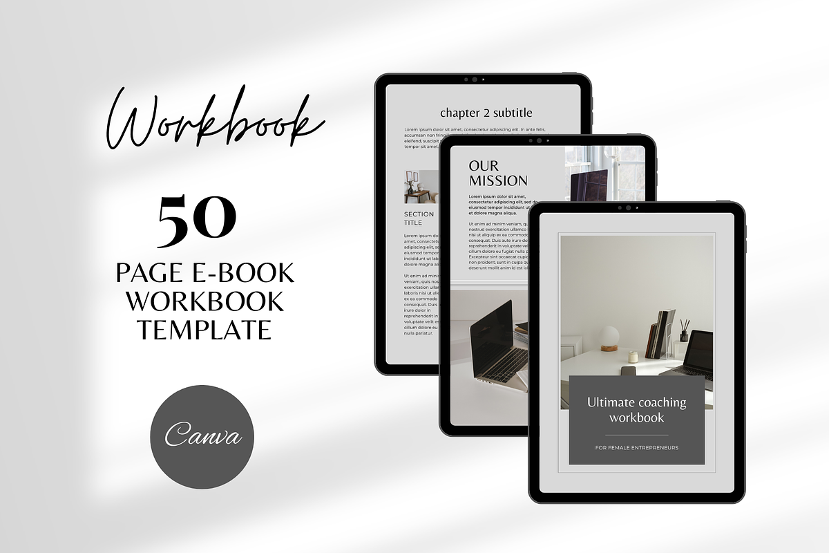 50 page workbook template, a Social Media Template by SociallyyCreative (Photo 1 of 10)