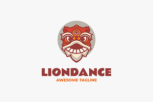Lion Dance Simple Mascot Logo, a Branding & Logo Template by Artnivora.Std
