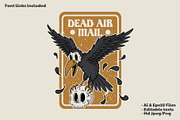 retro flying skull faced crow, a Branding & Logo Template by Judsart (Thumbnail 1 of 3)