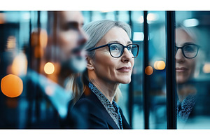 Middle-aged woman with glasses, a Business Photo by Sergey Kotenev