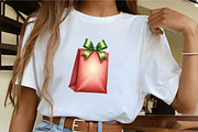 Holiday Gift Bag and Ribbon Clipart, an Illustration by CrexoraLab (Thumbnail 5 of 5)