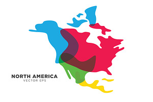 North America Map Vector