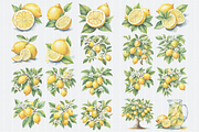 Watercolor Everything Lemon Clipart, a Food Illustration by Crafts of The Moon (Thumbnail 2 of 4)