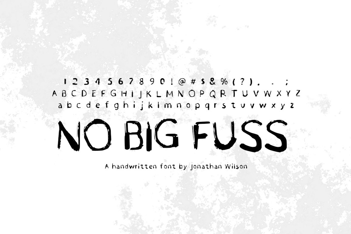 No Big Fuss Hand Lettered Font preview 2