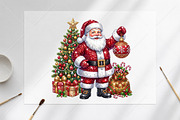 Rhinestone Santa Claus Christmas PNG, a Seasonal Illustration by Canvas Craft (Thumbnail 6 of 6)