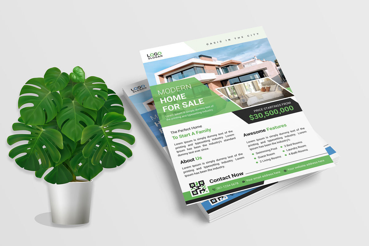 Premium Real Estate Flyer, a Flyer Template by Vectorzone (Photo 2 of 3)