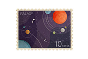Vintage Space Postage Stamps, a Decorative Illustration by Zonda (Thumbnail 6 of 7)