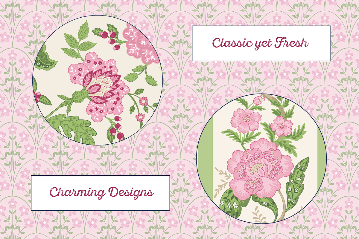 Indian Floral Boho Patterns - Pink, a Pattern Graphic by RachelStudio (Photo 7 of 8)