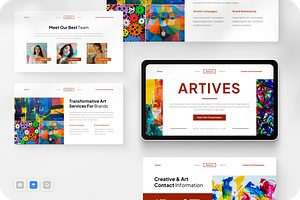 Artives Creative & Art Keynote, a Presentation Template by Annora Studio
