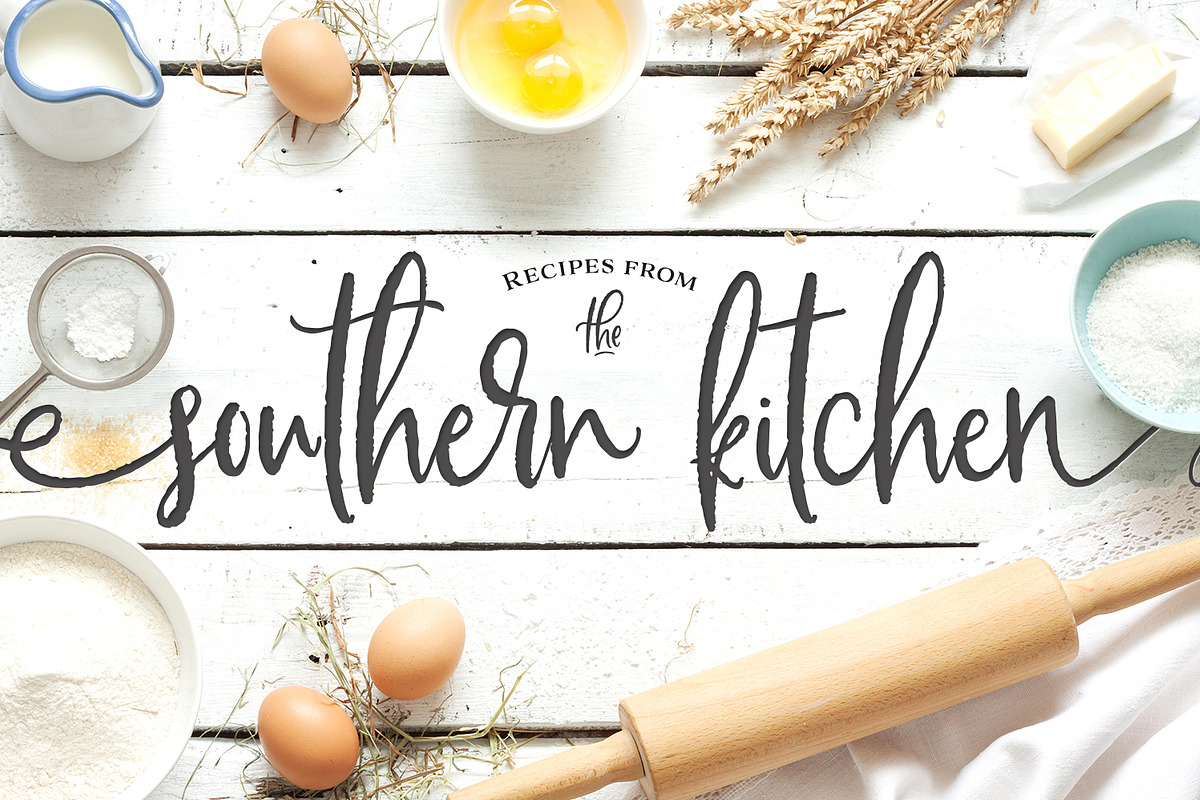 Buttermilk Farmhouse Type & Graphics, a Script Font by Callie Rian & Co. (Photo 13 of 18)
