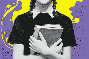Girl with Books Surprised by Idea Ye, a Photo by Pixeness Studio