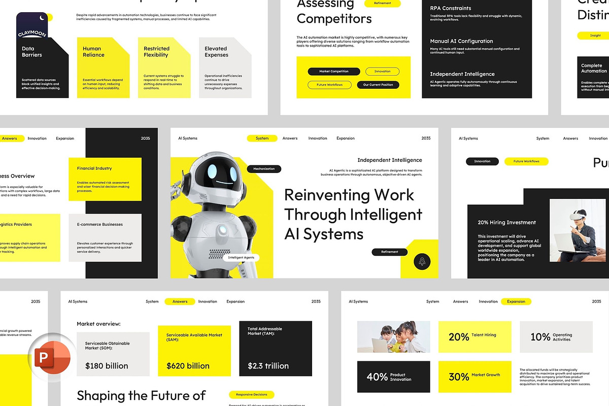 AI Business Proposal Deck, a Presentation Template by Claymoon Lab (Photo 2 of 7)
