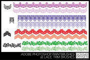 18 Lace Trim Brushes - PHOTOSHOP, a Brush Add-On by Pickover Designs (Thumbnail 2 of 5)
