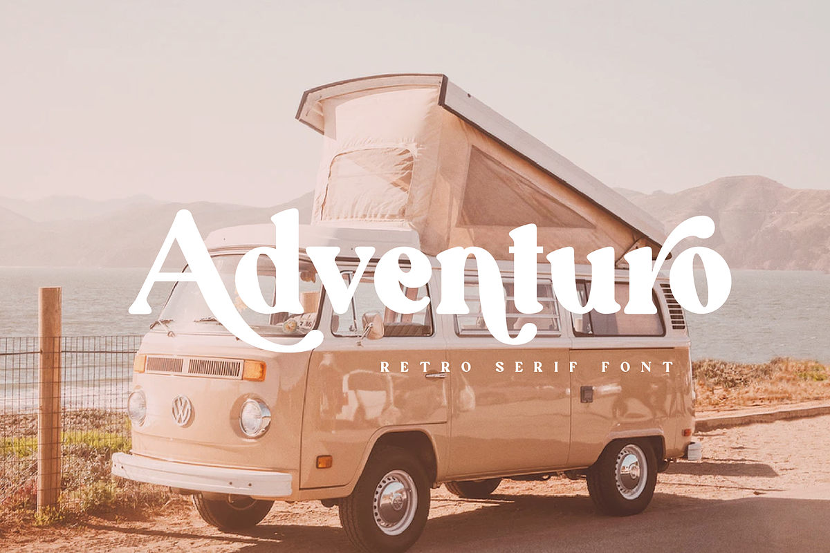Adventuro – Retro Serif Font, a Serif Font by Pen Culture (Photo 12 of 12)