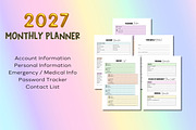 2027 Monthly Planner - Canva, a Templates & Theme by Adalin Shop (Thumbnail 2 of 11)
