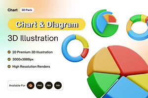 Chart & Diagram 3D Icon