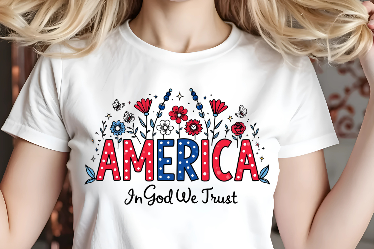 Doodle Floral America 4th of July, a Background Graphic by Stickera Hub (Photo 2 of 4)
