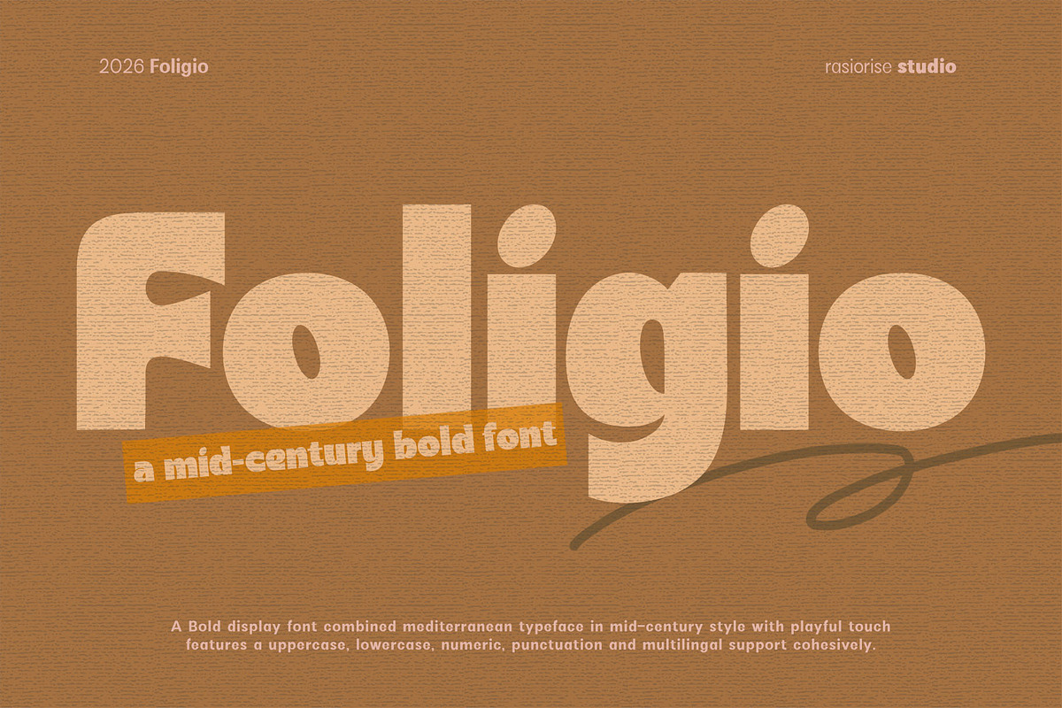 Foligio Font, a Sans Serif Font by Rasiorise Studio (Photo 1 of 13)