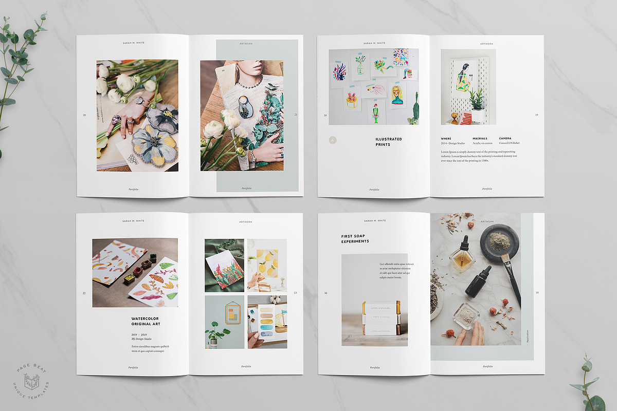 A5 Craft / Artist Portfolio Resume, a Brochure Template by PageBeat (Photo 6 of 11)